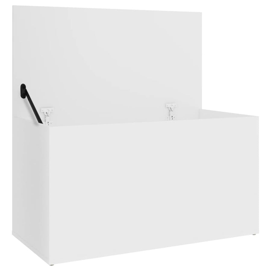 Opbergkist 84x42x46 cm bewerkt hout wit Wit