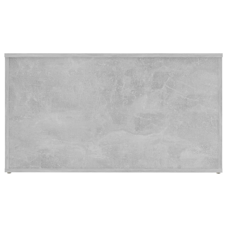 Opbergkist 84X42X46 Cm Bewerkt Hout Betongrijs