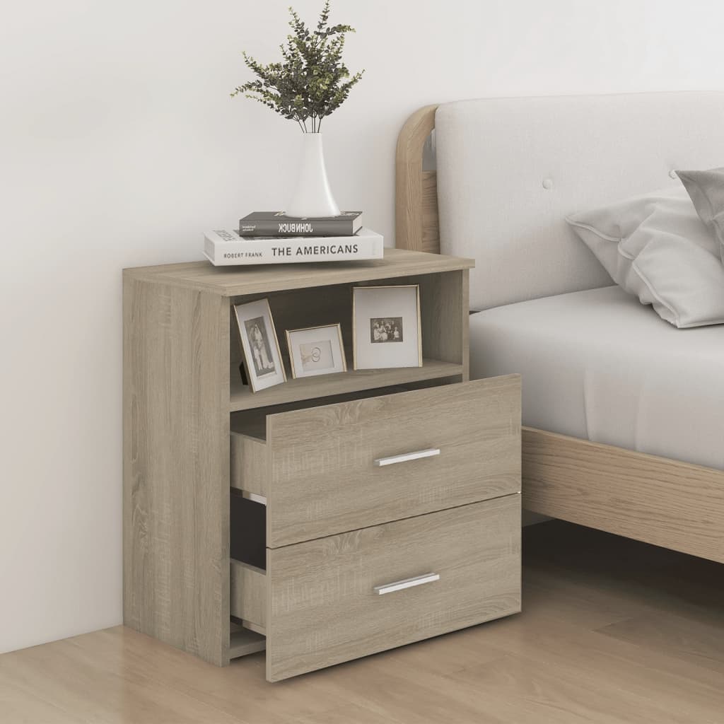 Nachtkastjes 50X3X60 Cm Kleurig 2 Sonoma eiken