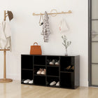 Schoenenbank 103x30x55 cm spaanplaat zwart