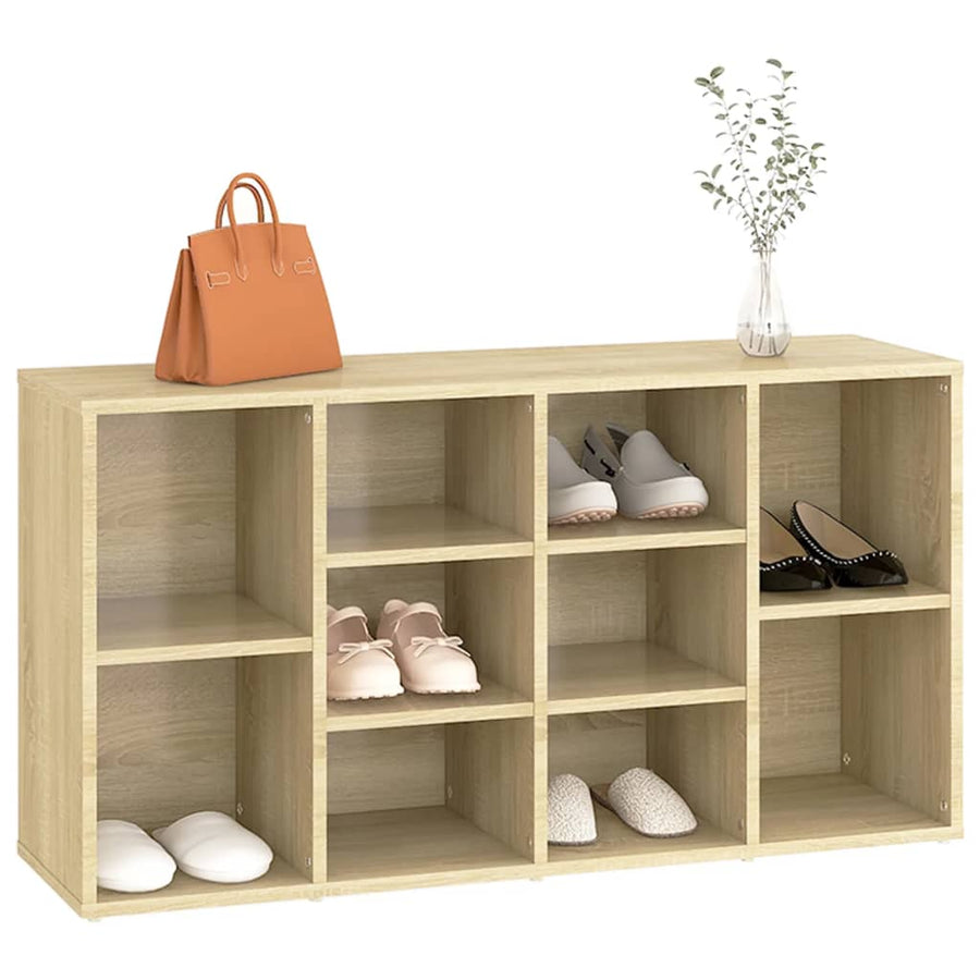 Schoenenbank 03X30X54,5 Cm Spaanplaat Kleurig Sonoma eiken
