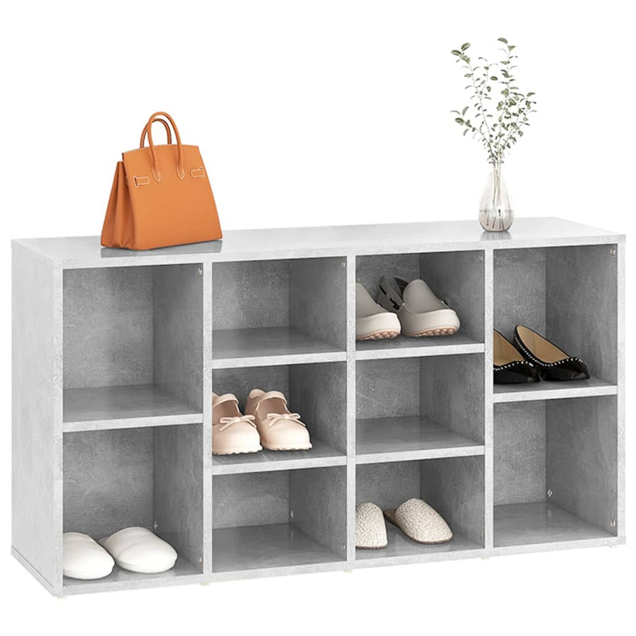 Schoenenbank 03X30X54,5 Cm Spaanplaat Betongrijs