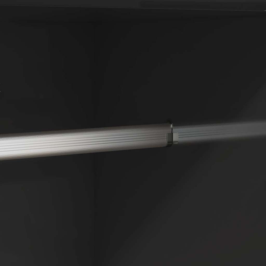 Kledingkast 82,5x51,5x180 cm spaanplaat hoogglans zwart