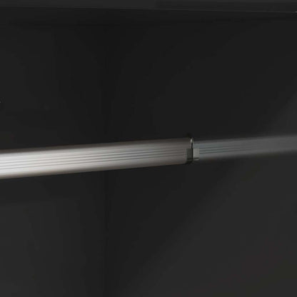 Kledingkast 82,5x51,5x180 cm spaanplaat hoogglans zwart