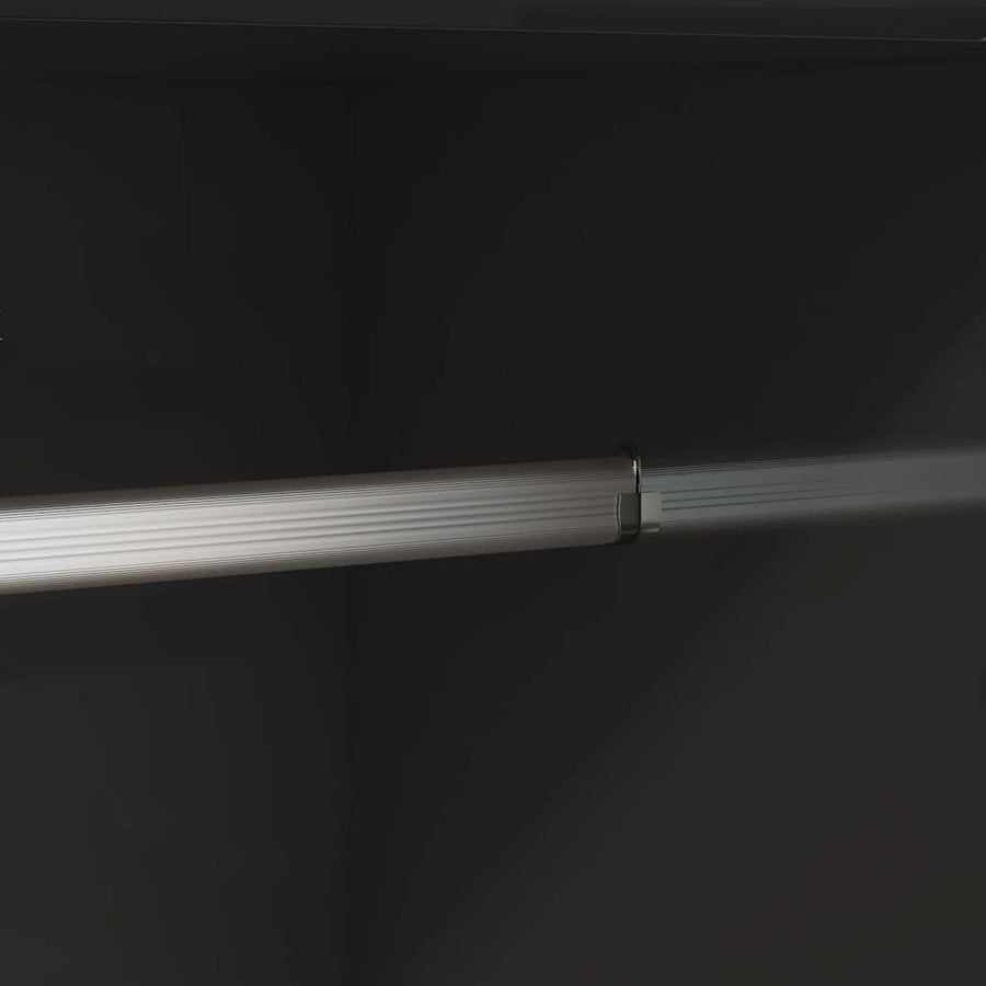 Kledingkast 82,5x51,5x180 cm spaanplaat hoogglans zwart