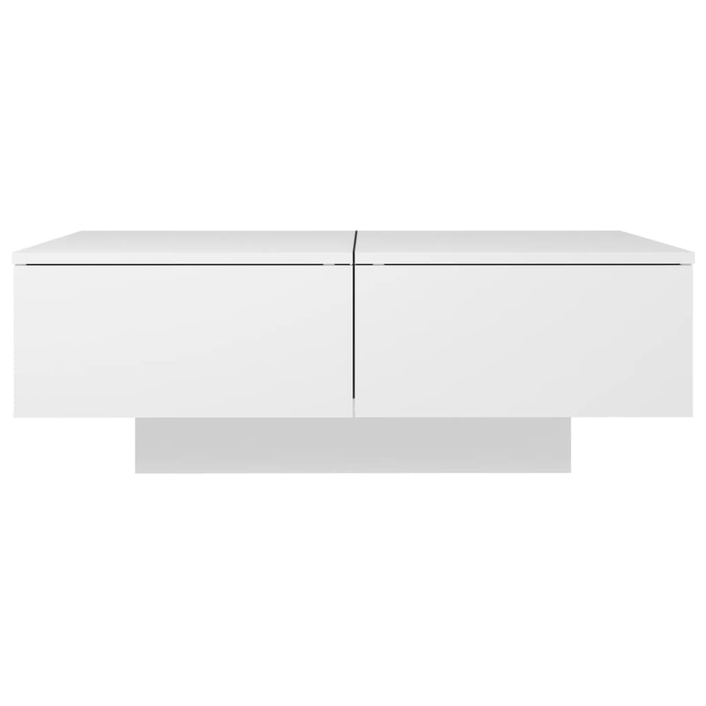 Salontafel 90X60X3 Cm Bewerkt Hout Wit