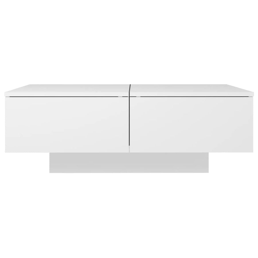 Salontafel 90X60X31 Cm Bewerkt Hout Wit