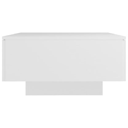 Salontafel 90X60X3 Cm Bewerkt Hout Wit