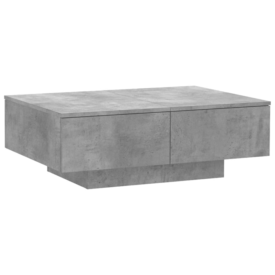 Salontafel 90x60x31 cm spaanplaat betongrijs Betongrijs