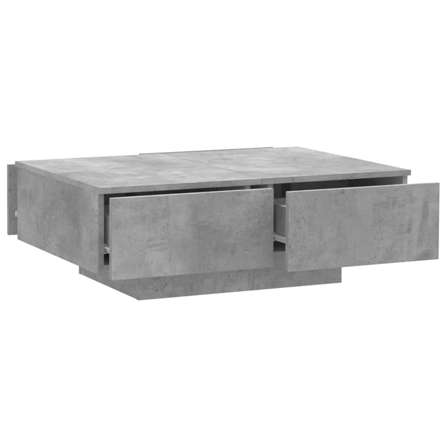 Salontafel 90x60x31 cm spaanplaat betongrijs Betongrijs