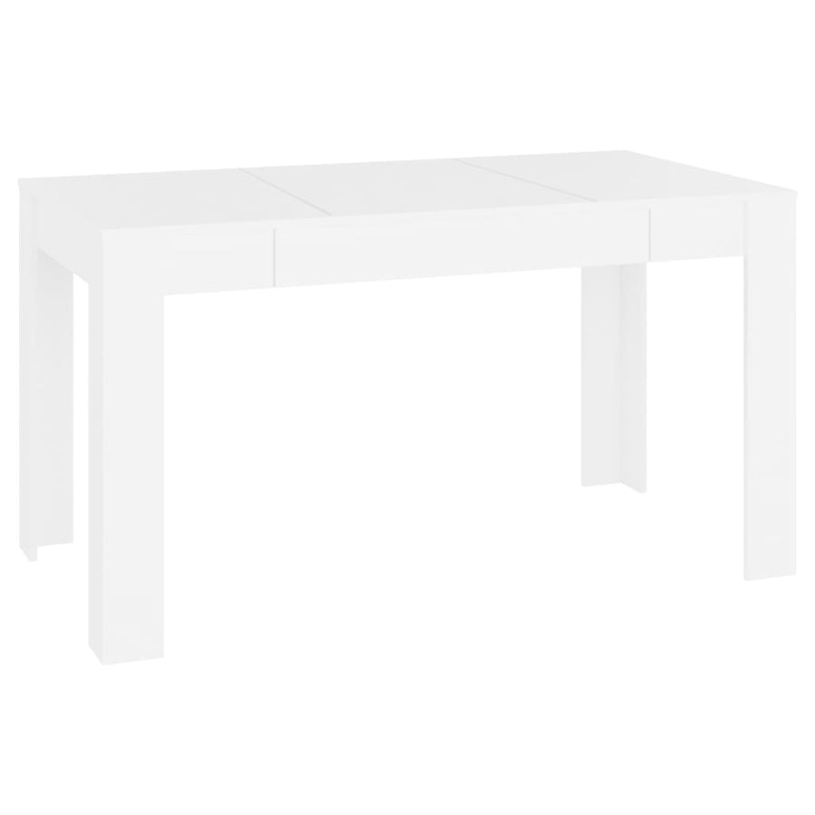 Eettafel 40X74,5X76 Cm Bewerkt Hout Wit