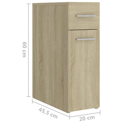 Apothekerskast 20X45,5X60 Cm Spaanplaat Kleurig Sonoma eiken
