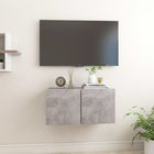 Tv-hangmeubel 60x30x30 cm betongrijs bewerkt hout