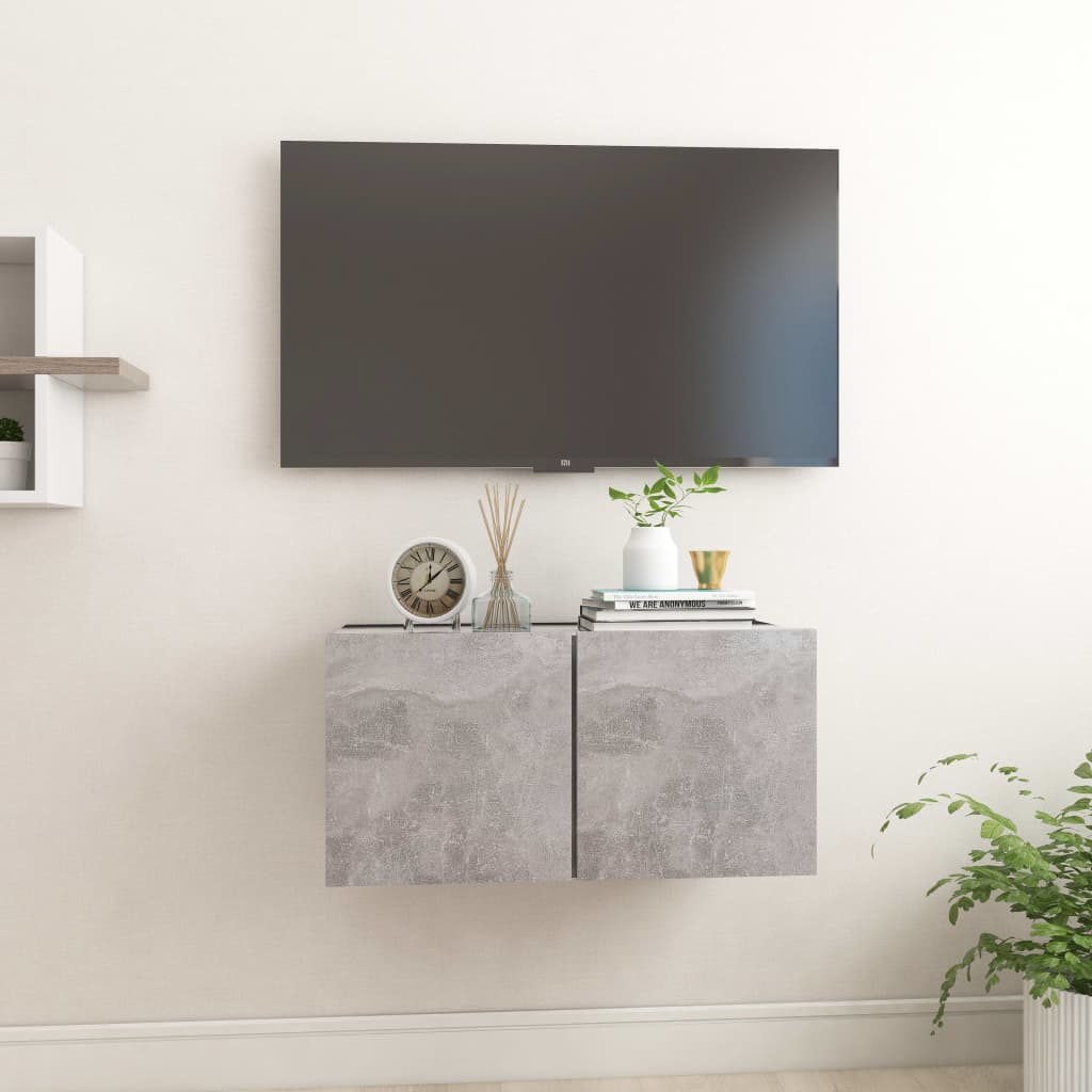 Tv-Hangmeubel 60X30X30 Cm 1 Betongrijs