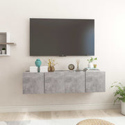 Tv-meubels 2 st 60x30x30 cm betongrijs wandmontage
