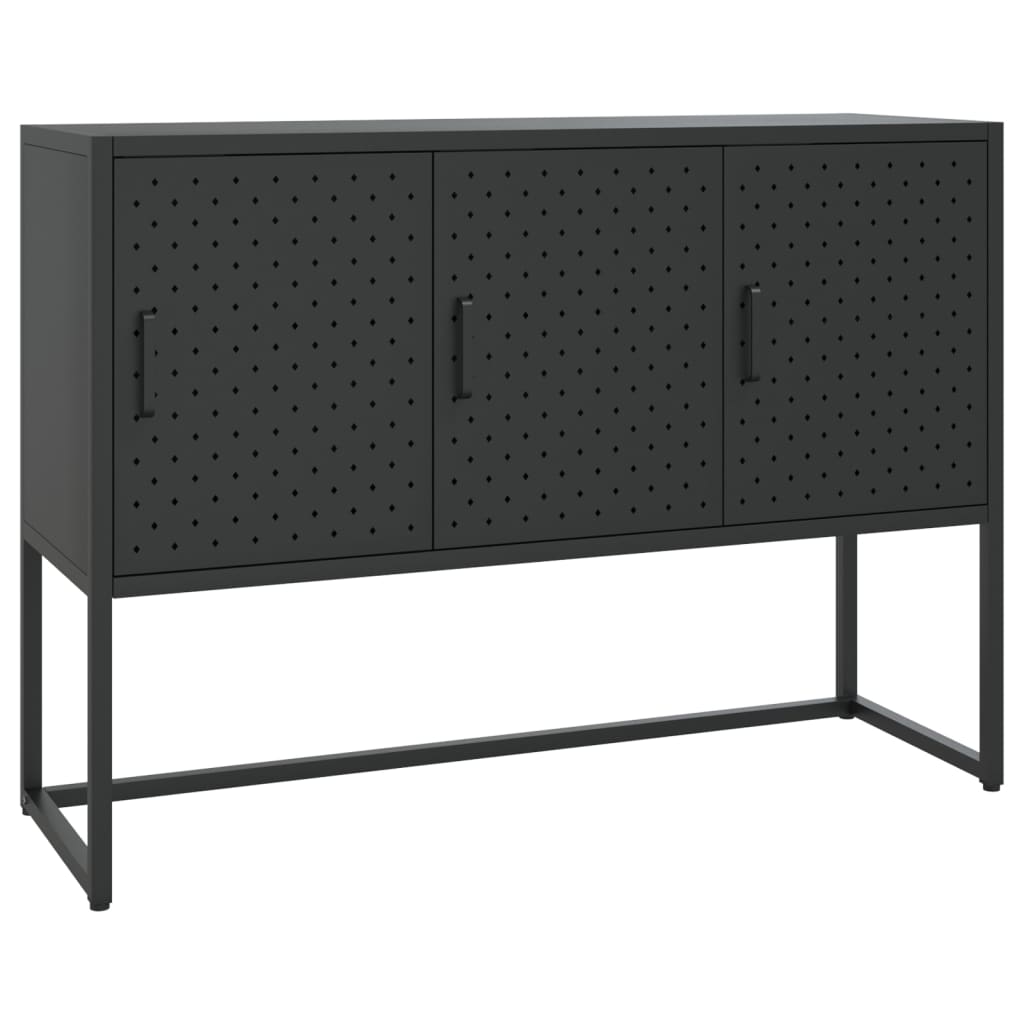 Dressoir 105x35x75 cm staal zwart