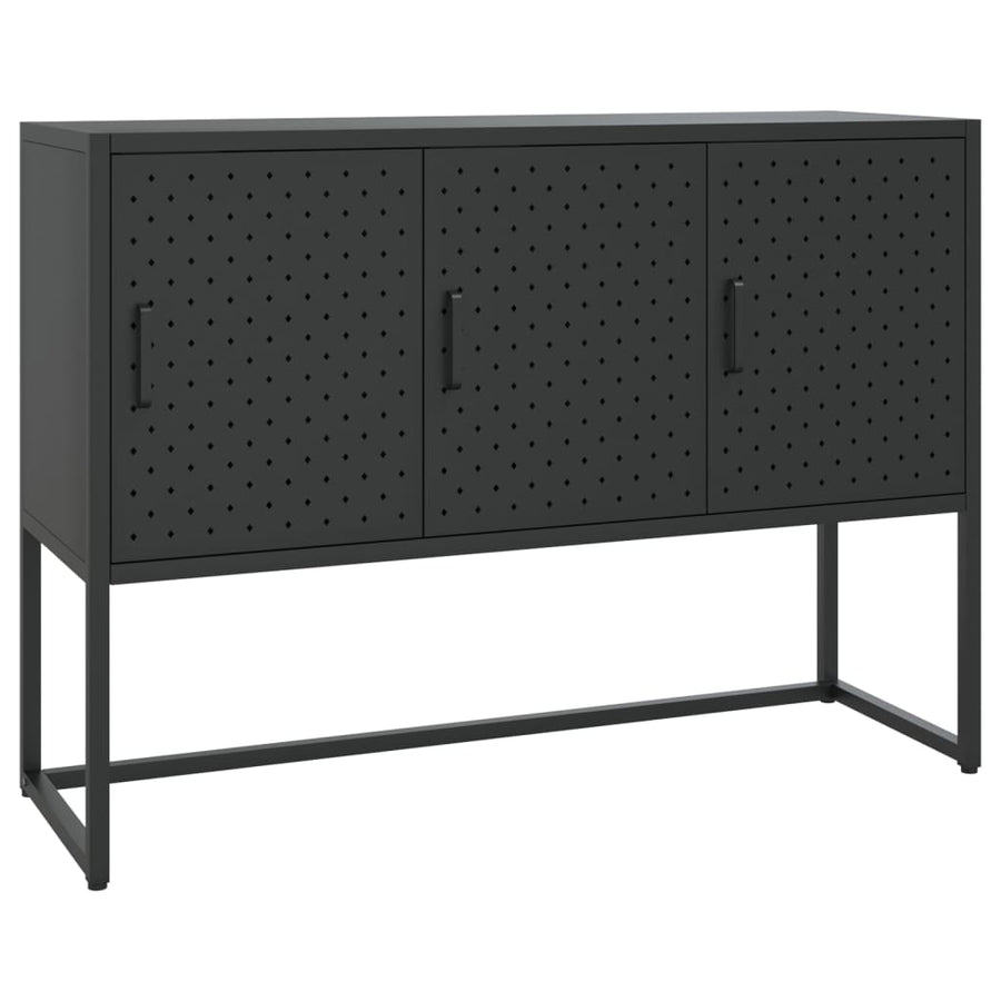 Dressoir 105x35x75 cm staal zwart