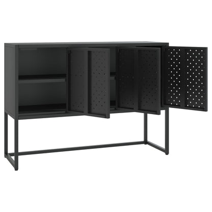 Dressoir 105x35x75 cm staal zwart