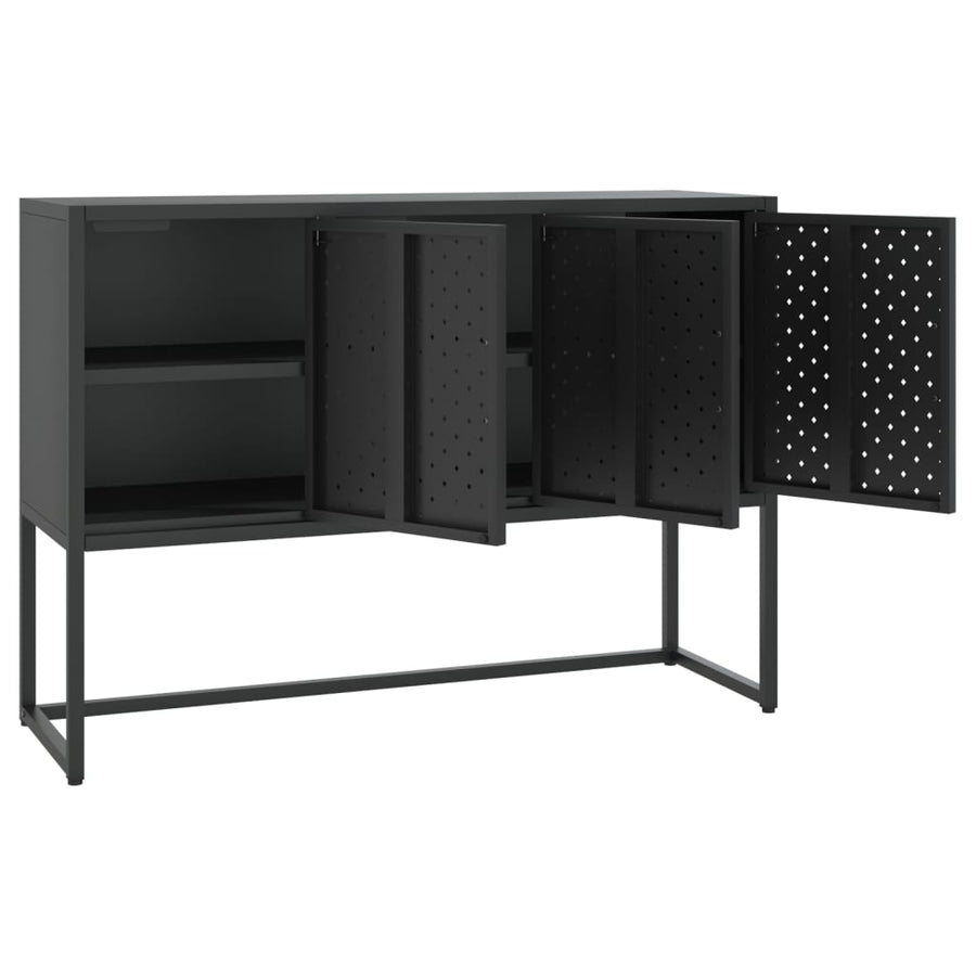 Dressoir 105x35x75 cm staal zwart