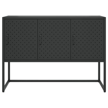 Dressoir 105x35x75 cm staal zwart