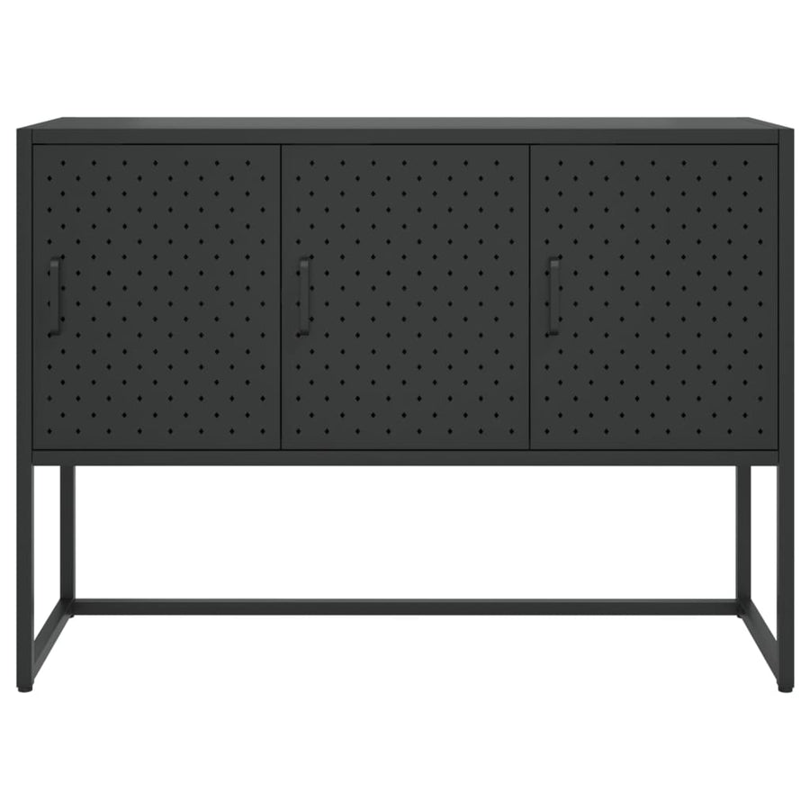 Dressoir 105x35x75 cm staal zwart