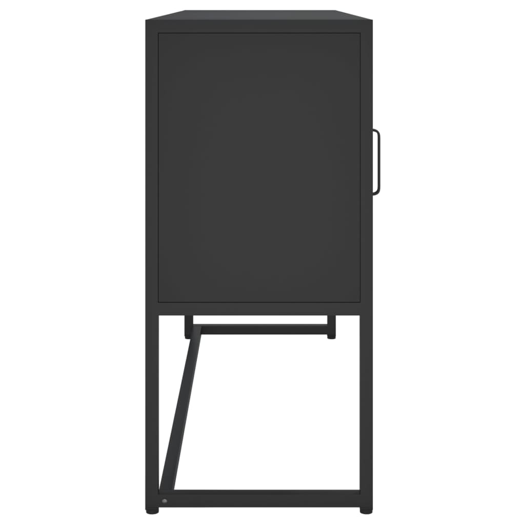 Dressoir 105x35x75 cm staal zwart