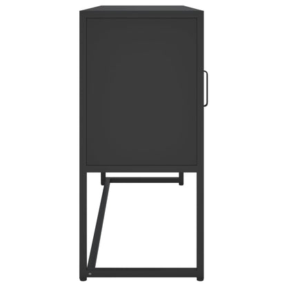 Dressoir 105x35x75 cm staal zwart