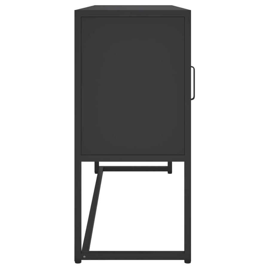 Dressoir 105x35x75 cm staal zwart