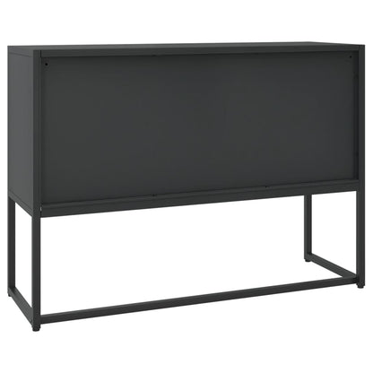 Dressoir 105x35x75 cm staal zwart
