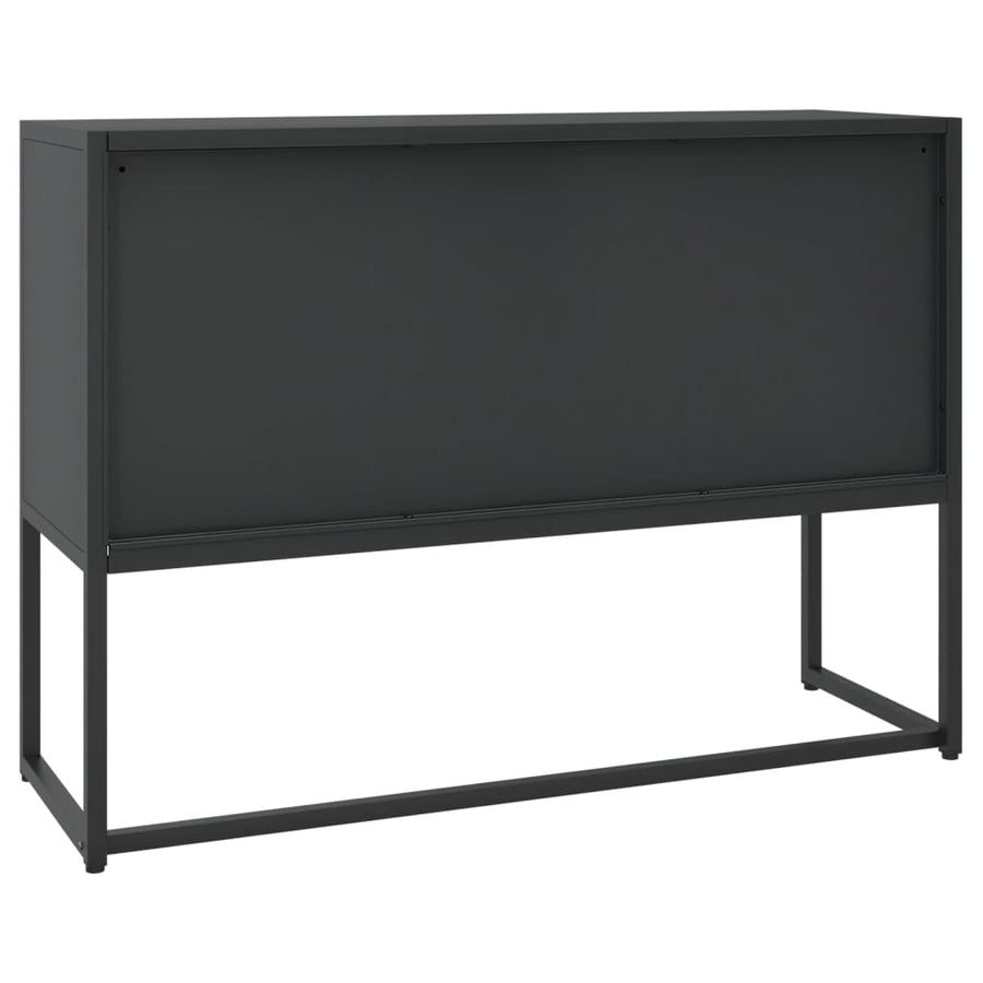 Dressoir 105x35x75 cm staal zwart