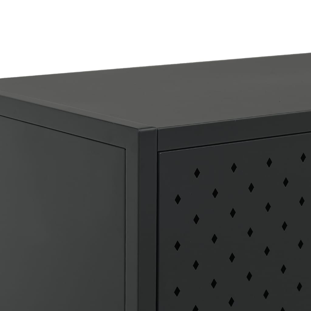 Dressoir 105x35x75 cm staal zwart