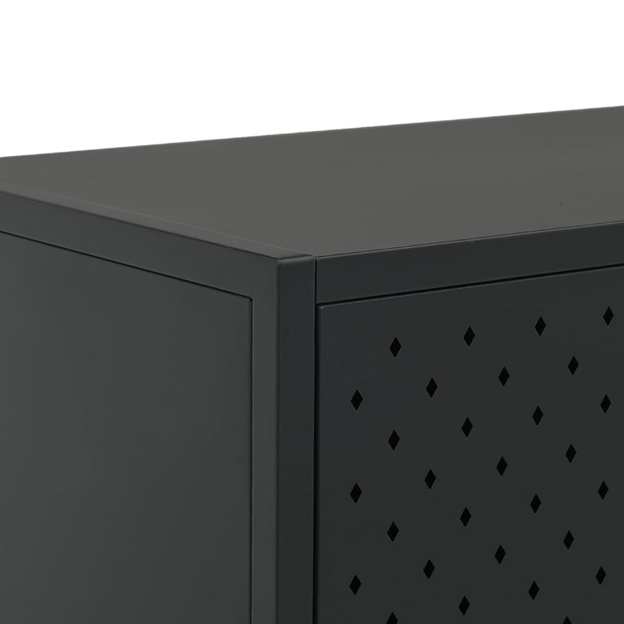 Dressoir 105x35x75 cm staal zwart