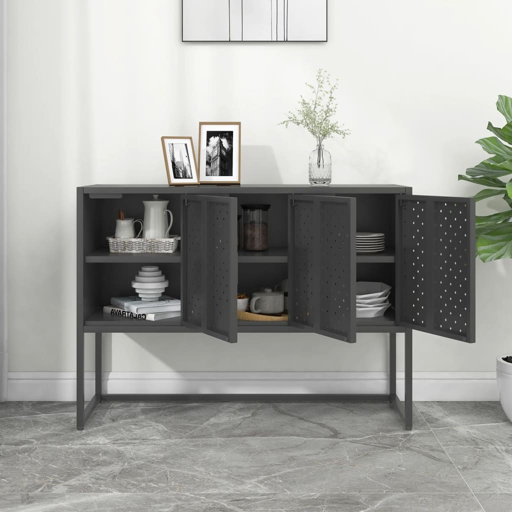 Dressoir 105X35X75 Cm Staal Kleurig 105 cm