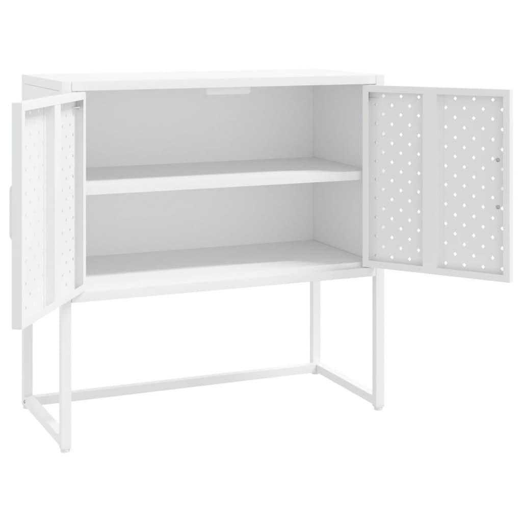 Dressoir 75x35x75 cm staal wit
