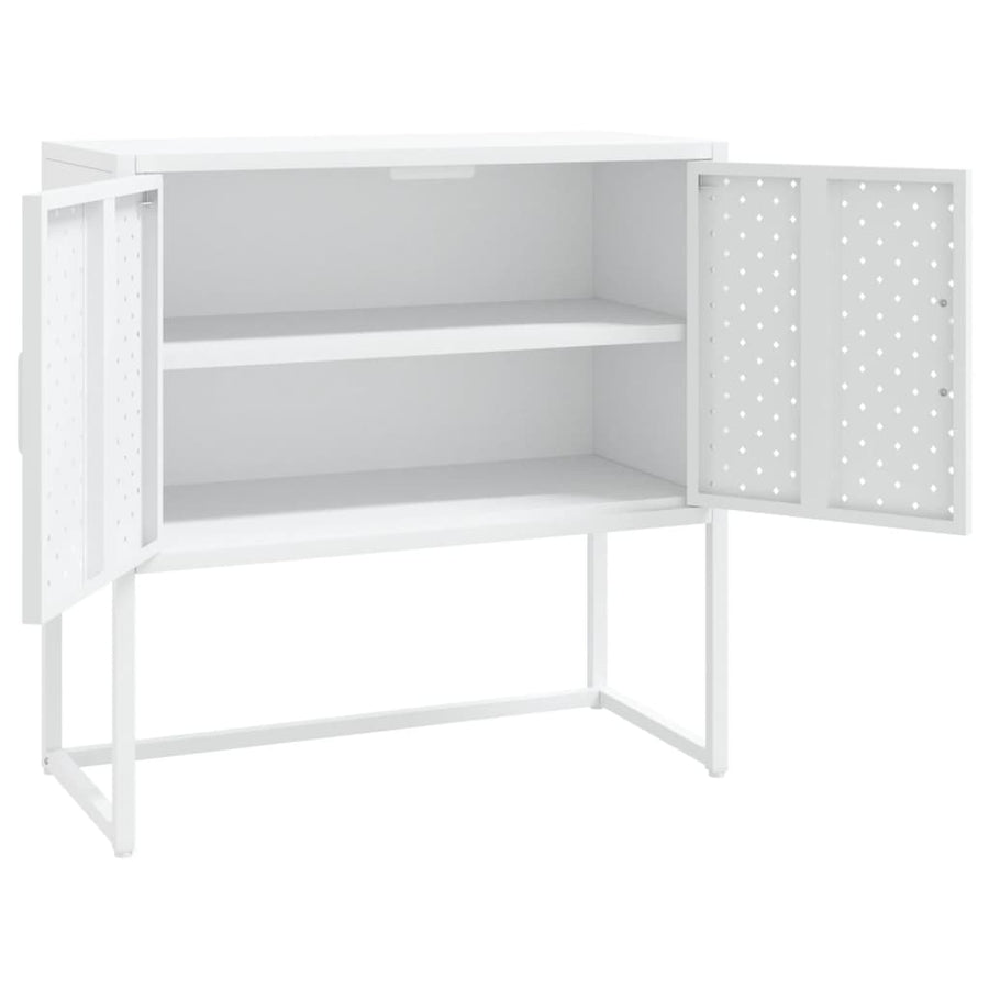 Dressoir 75x35x75 cm staal wit