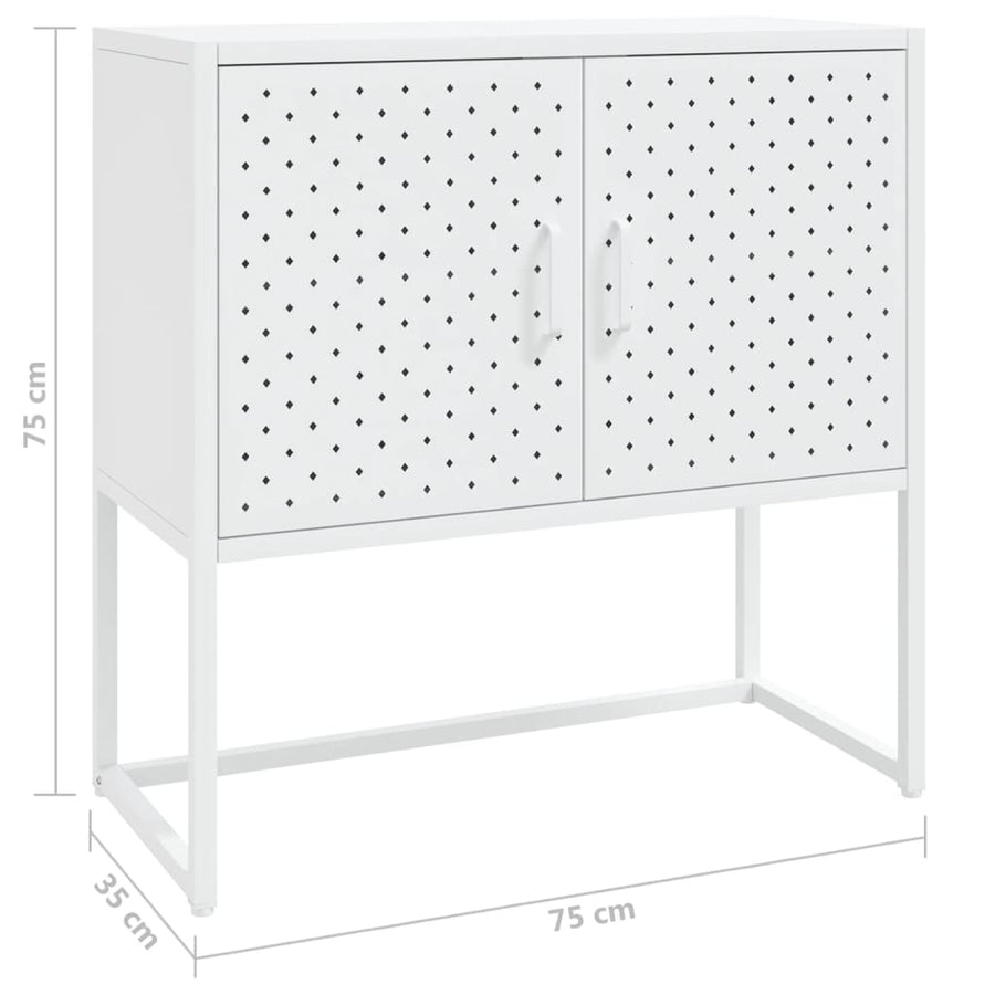 Dressoir 75x35x75 cm staal wit