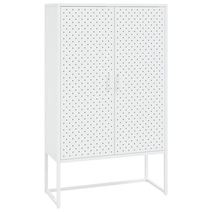 Hoge kast 80x35x135 cm staal wit