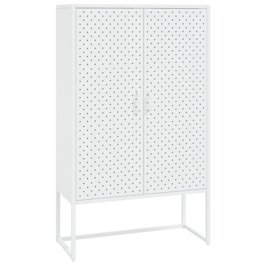 Hoge kast 80x35x135 cm staal wit