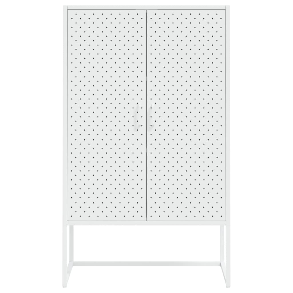 Hoge kast 80x35x135 cm staal wit