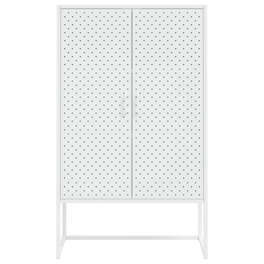 Hoge kast 80x35x135 cm staal wit