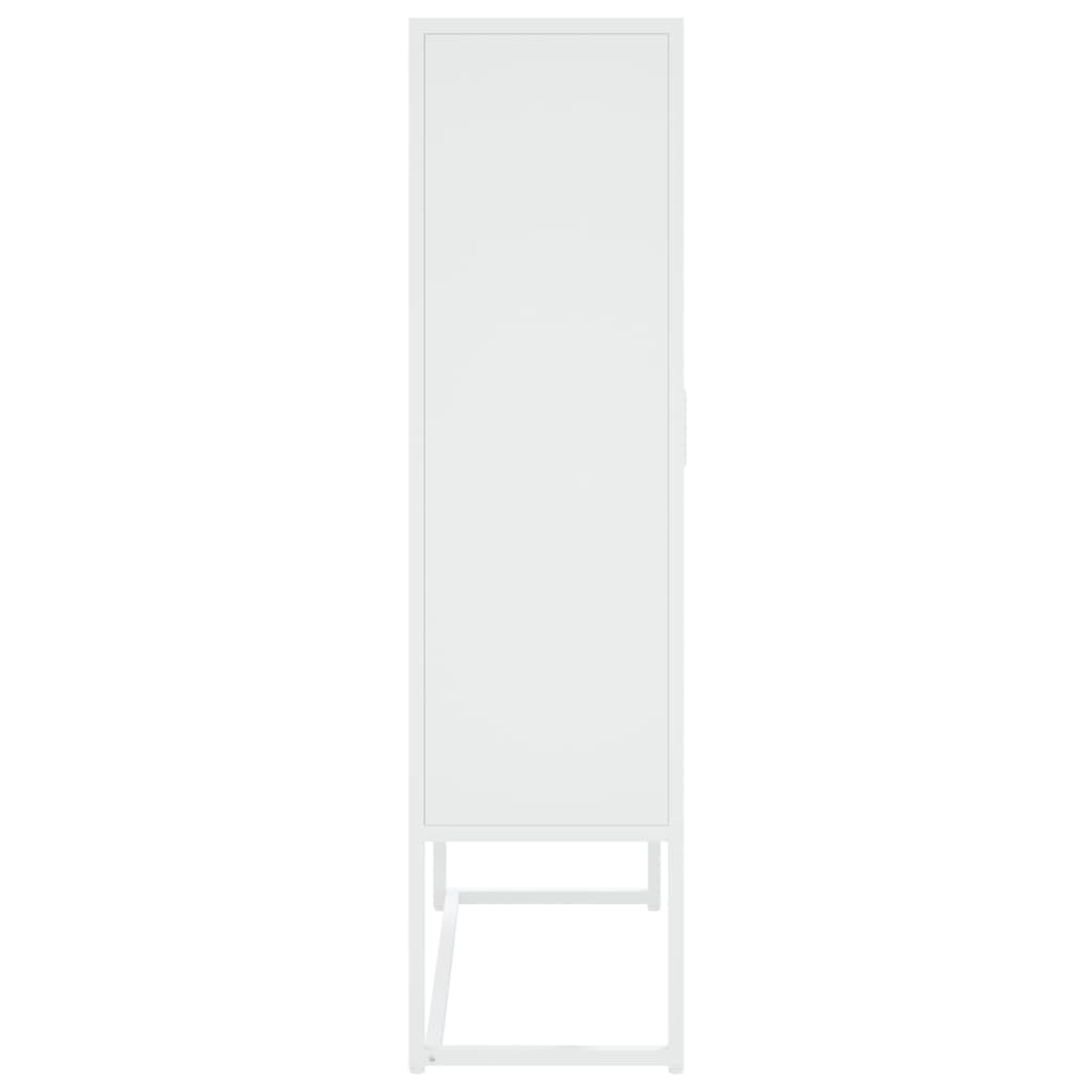 Hoge kast 80x35x135 cm staal wit