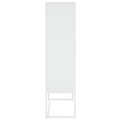 Hoge kast 80x35x135 cm staal wit