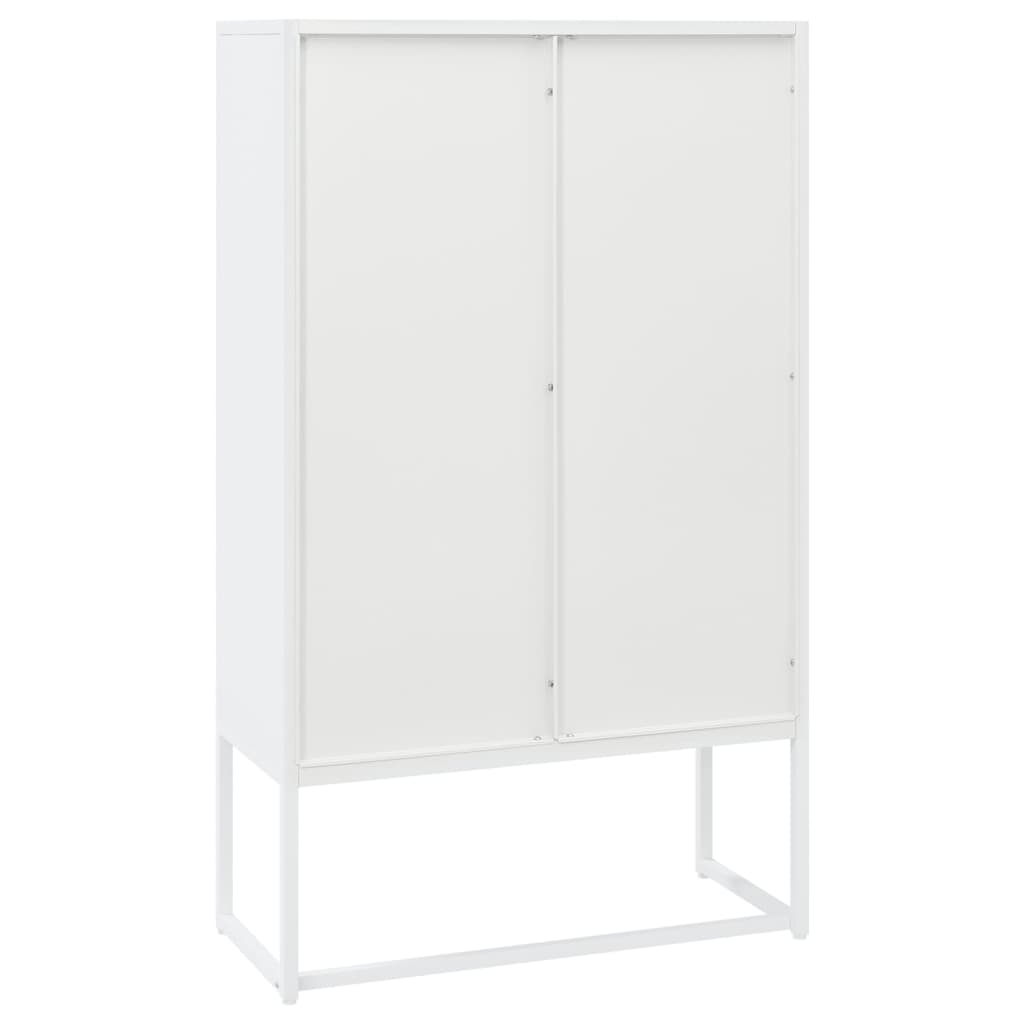 Hoge kast 80x35x135 cm staal wit