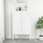 Hoge kast 80x35x135 cm staal wit