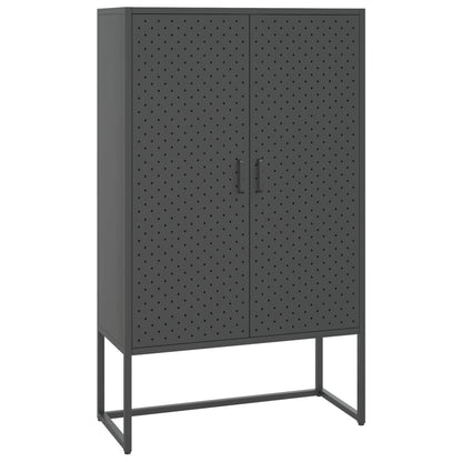 Hoge Kast 80X35X135 Cm Staal Kleurig Antraciet
