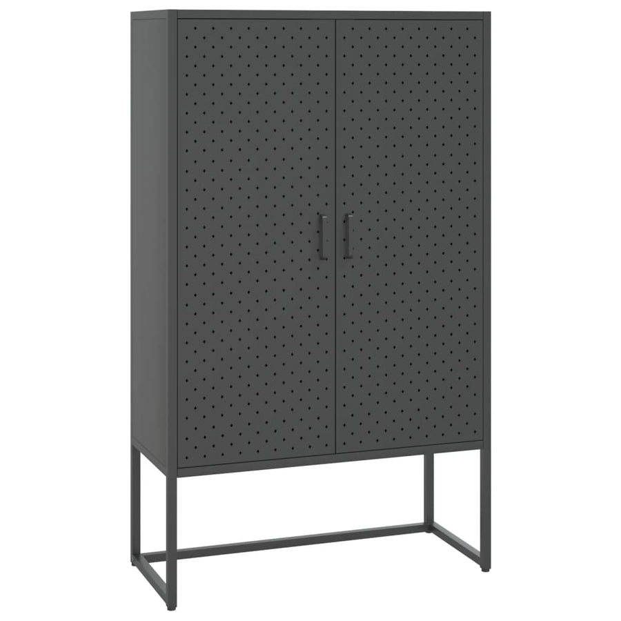 Hoge Kast 80X35X135 Cm Staal Kleurig Antraciet