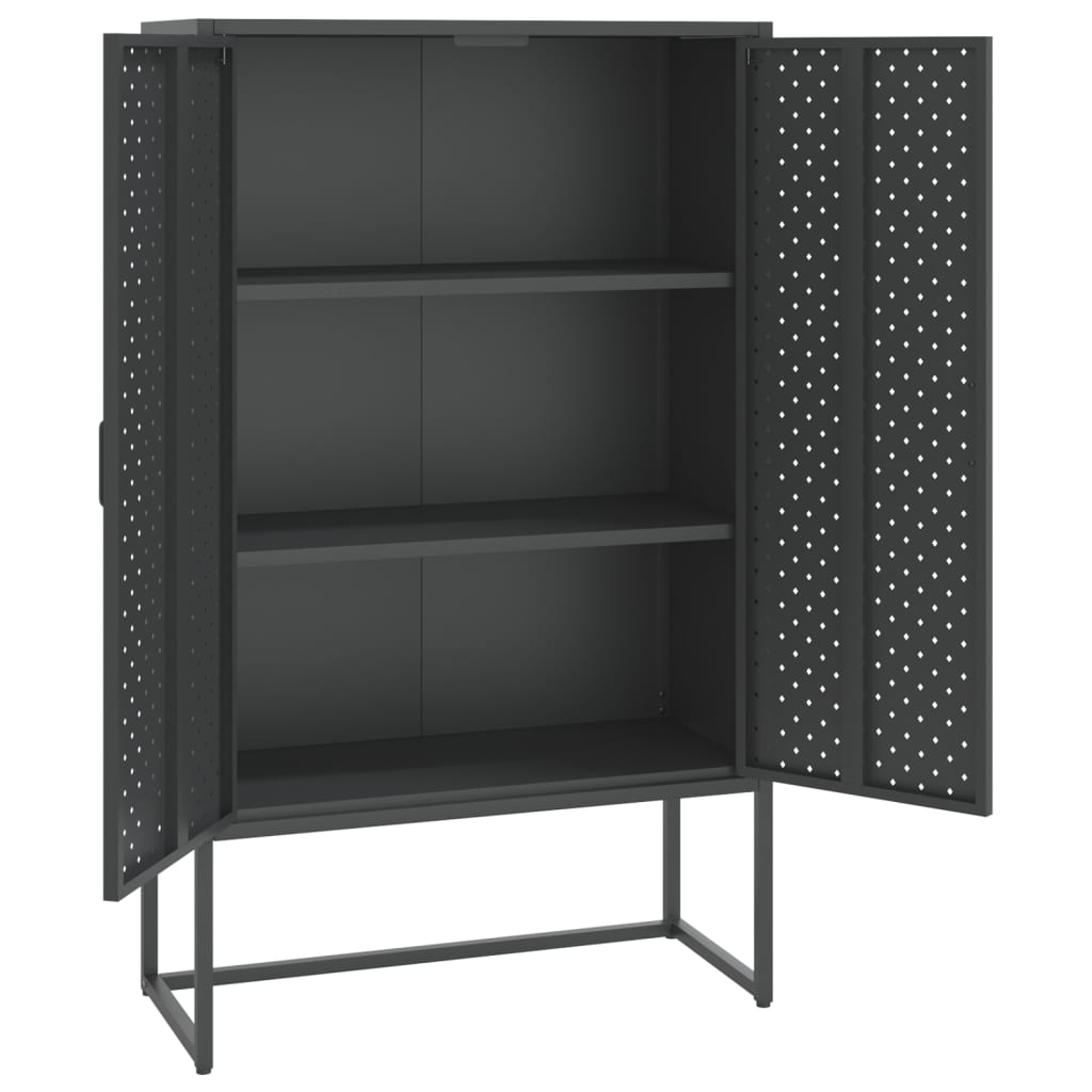 Hoge Kast 80X35X135 Cm Staal Kleurig Antraciet