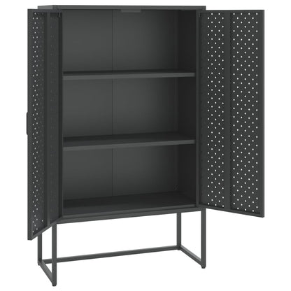 Hoge Kast 80X35X135 Cm Staal Kleurig Antraciet