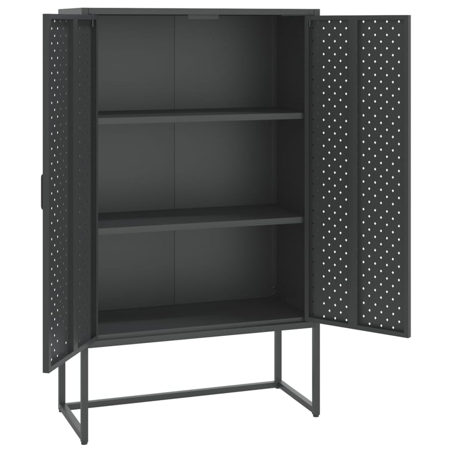 Hoge Kast 80X35X135 Cm Staal Kleurig Antraciet