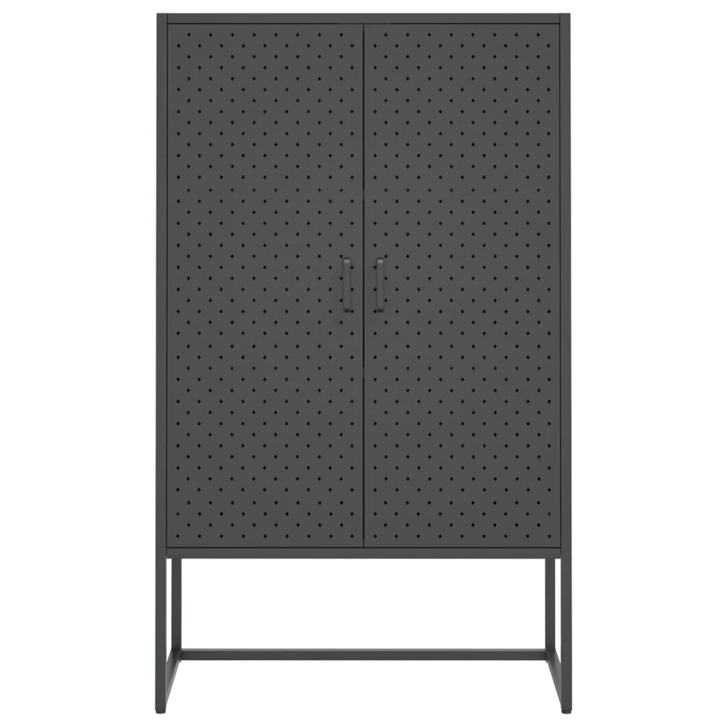 Hoge Kast 80X35X135 Cm Staal Kleurig Antraciet